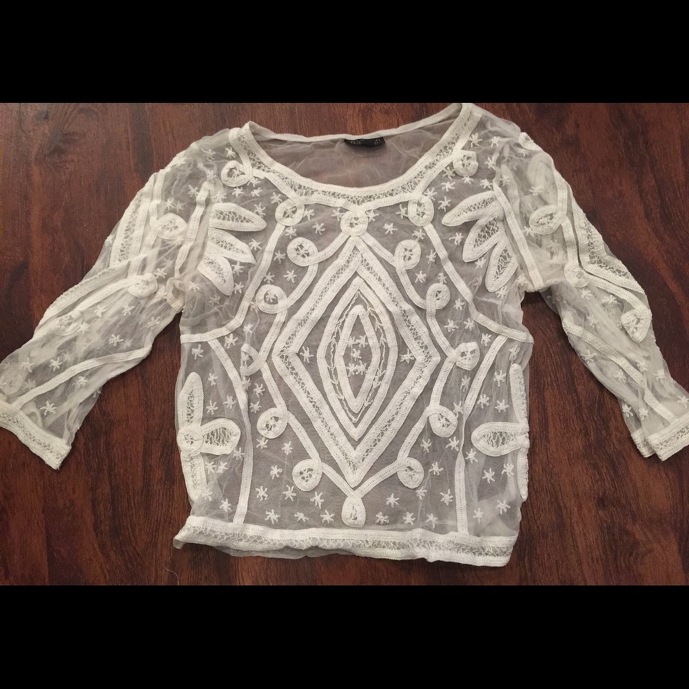 Topshop lace shirt